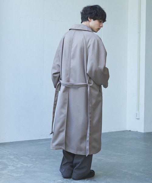Alpinus(アルピナス)の「Alpinus - woolblend over soutien collar coat / ウールブレンドオーバーステンカラーコート(その他アウター・メンズ・ネイビー/グレイッシュベージュ・SMALL/MEDIUM)」の17枚目の写真