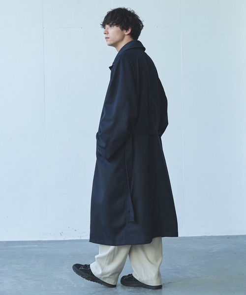 Alpinus(アルピナス)の「Alpinus - woolblend over soutien collar coat / ウールブレンドオーバーステンカラーコート(その他アウター・メンズ・ネイビー/グレイッシュベージュ・SMALL/MEDIUM)」の18枚目の写真
