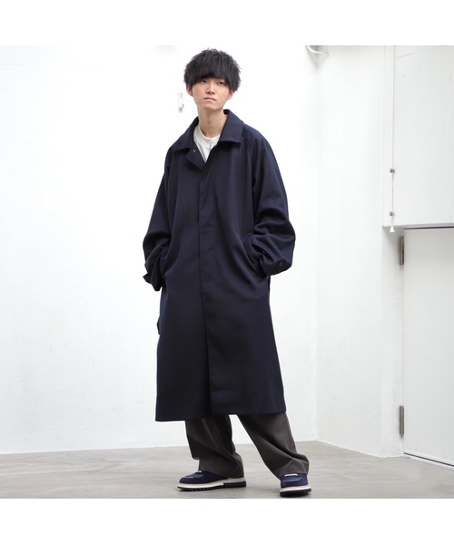 Alpinus(アルピナス)の「Alpinus - woolblend over soutien collar coat / ウールブレンドオーバーステンカラーコート(その他アウター・メンズ・ネイビー/グレイッシュベージュ・SMALL/MEDIUM)」の11枚目の写真