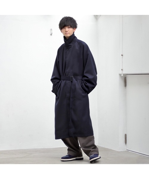 Alpinus(アルピナス)の「Alpinus - woolblend over soutien collar coat / ウールブレンドオーバーステンカラーコート(その他アウター・メンズ・ネイビー/グレイッシュベージュ・SMALL/MEDIUM)」の16枚目の写真