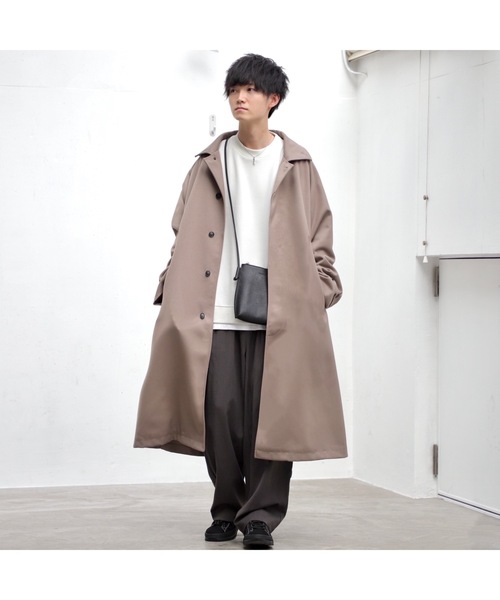Alpinus(アルピナス)の「Alpinus - woolblend over soutien collar coat / ウールブレンドオーバーステンカラーコート(その他アウター・メンズ・ネイビー/グレイッシュベージュ・SMALL/MEDIUM)」の20枚目の写真