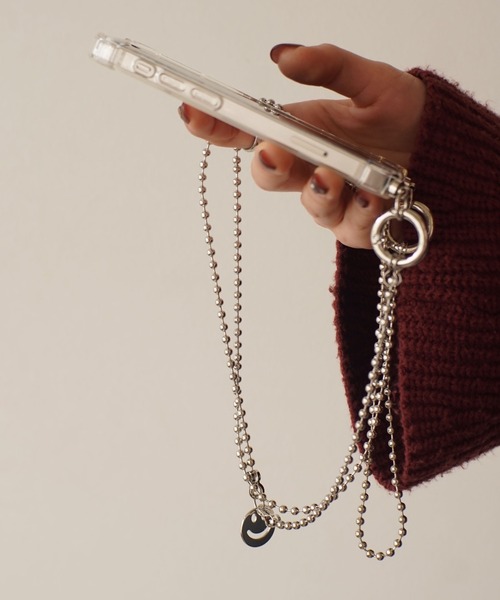 Port（ポート）の「ボールチェーン ショルダー スマホケース / iPhoneケース ( 7 / 8 / SE2 / 11 / 11Pro / 12 / 12mini / 13 / 13pro ) #（スマホケース/カバー・レディース・その他/その他1・A/B/C/D/E/G/H/J/I）」の2枚目の写真