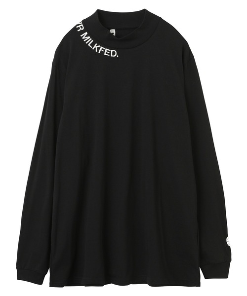 MILKFED.（ミルクフェド）の「EMBROIDERED LOGO HIGH NECK TOP（Tシャツ/カットソー・レディース・ホワイト/ライトブルー/ブラック/ベージュ/ネイビー・ONE SIZE）」の7枚目の写真