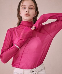 PUBLIC TOKYO | 【洗える】【国産】シースルーメローハイネック/シアータートルネック(Tシャツ/カットソー)