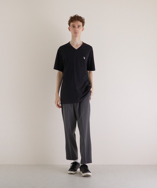 U.S. POLO ASSN.(ユーエスポロアッスン)の「U.S. POLO ASSN. USポロアッスン ワンポイント刺繍 半袖 Vネック(Tシャツ/カットソー・メンズ・ホワイト/ブラック/ネイビー/ライトイエロー・X-LARGE/LARGE/MEDIUM/SMALL)」の5枚目の写真