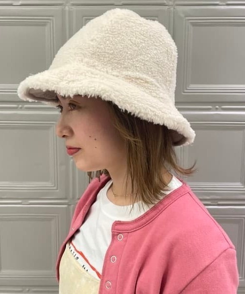 Ray BEAMS(レイビームス)の「La Maison de Lyllis × Ray BEAMS / 別注 KURUF ハット(ハット・レディース・ブラック/ベージュ・ONE SIZE)」の2枚目の写真