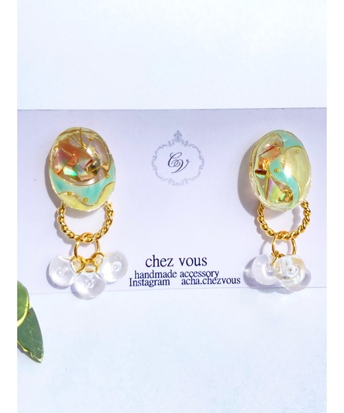 tone(トーン)の「【chez vous】MINAMO kagayaki イヤリング (MA)(イヤリング・レディース・ホワイト/クリア/パープル系その他/イエロー系その他・FREE)」の20枚目の写真