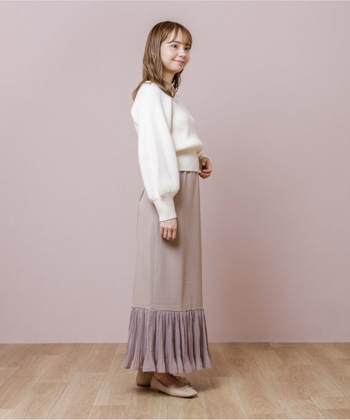 flower（フラワー）の「コンパクトスクエアニット（ニット/セーター・レディース・ホワイト/カーキ・FREE）」の7枚目の写真