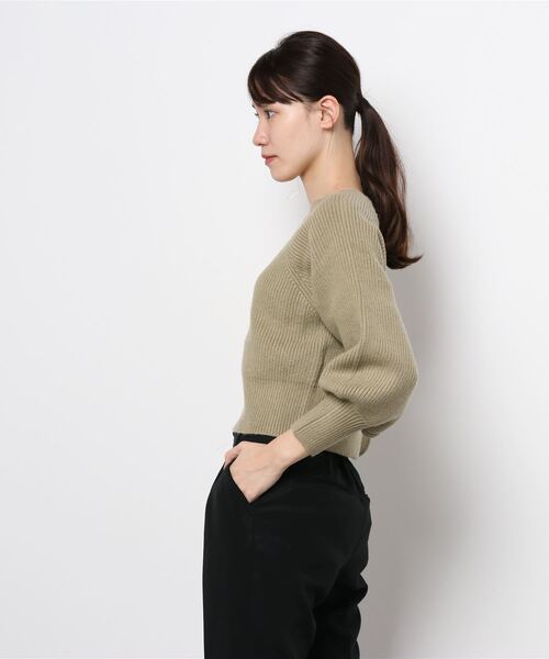 flower（フラワー）の「コンパクトスクエアニット（ニット/セーター・レディース・ホワイト/カーキ・FREE）」の14枚目の写真