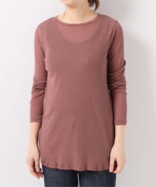 IENA LA BOUCLE(イエナラブークル)の「IENA LA BOUCLE ハイツイスト フライス プルオーバー(Tシャツ/カットソー・レディース・ブラック/アイボリー/ピンク系その他・FREE)」の1枚目の写真