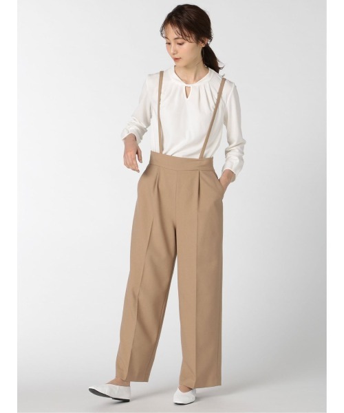 m.f.editorial(エムエフエディトリアル)の「エムエフエディトリアルレディース/m.f.editorial:Women ウーリッシュ セットアップ ワイドパンツ(セットアップジャケット・スカートございます)(スーツパンツ・レディース・キャメル・LARGE/MEDIUM/X-LARGE/S)」の1枚目の写真