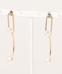 スイングカーブパールピアス ＊