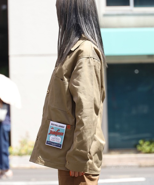 UNIVERSAL OVERALL（ユニバーサルオーバーオール）の「UNIVERSAL OVERALL/ユニバーサルオーバーオール COVERALL シャツジャケット ポケット 無地 ブランドピスネーム アメカジ ワーク（カバーオール・メンズ・ブラック/チャコール/モカ/ベージュ/カーキ・L/S/M）」の6枚目の写真