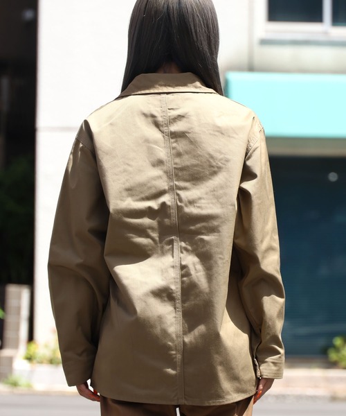 UNIVERSAL OVERALL（ユニバーサルオーバーオール）の「UNIVERSAL OVERALL/ユニバーサルオーバーオール COVERALL シャツジャケット ポケット 無地 ブランドピスネーム アメカジ ワーク（カバーオール・メンズ・ブラック/チャコール/モカ/ベージュ/カーキ・L/S/M）」の7枚目の写真