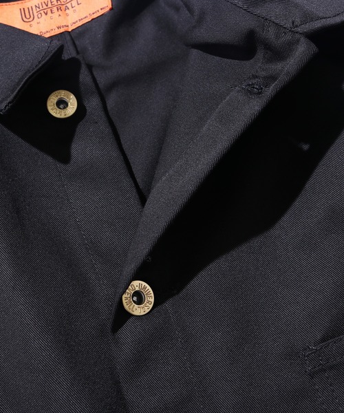 UNIVERSAL OVERALL（ユニバーサルオーバーオール）の「UNIVERSAL OVERALL/ユニバーサルオーバーオール COVERALL シャツジャケット ポケット 無地 ブランドピスネーム アメカジ ワーク（カバーオール・メンズ・ブラック/チャコール/モカ/ベージュ/カーキ・L/S/M）」の10枚目の写真