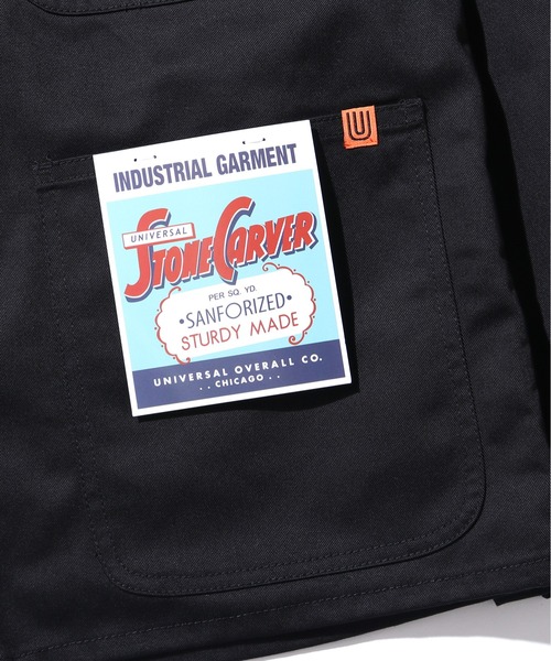 UNIVERSAL OVERALL（ユニバーサルオーバーオール）の「UNIVERSAL OVERALL/ユニバーサルオーバーオール COVERALL シャツジャケット ポケット 無地 ブランドピスネーム アメカジ ワーク（カバーオール・メンズ・ブラック/チャコール/モカ/ベージュ/カーキ・L/S/M）」の13枚目の写真