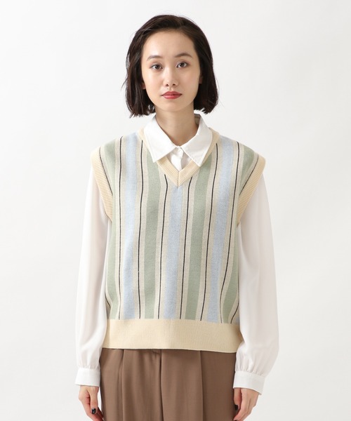 ROCKET x LUNCH（ロケットアンドランチ）の「ROCKET×LUNCH／STRIPEニットべスト  2957921（ニット/セーター・レディース・その他1/その他2/その他3・SMALL）」の14枚目の写真