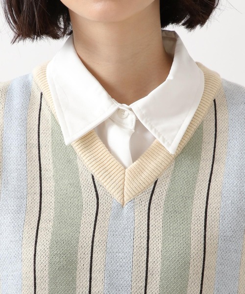 ROCKET x LUNCH（ロケットアンドランチ）の「ROCKET×LUNCH／STRIPEニットべスト  2957921（ニット/セーター・レディース・その他1/その他2/その他3・SMALL）」の12枚目の写真
