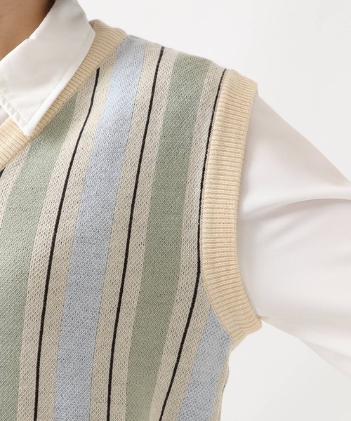 ROCKET x LUNCH（ロケットアンドランチ）の「ROCKET×LUNCH／STRIPEニットべスト  2957921（ニット/セーター・レディース・その他1/その他2/その他3・SMALL）」の19枚目の写真