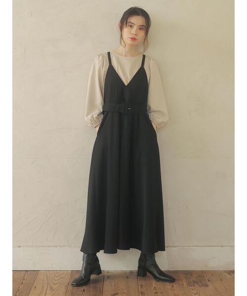 Sugar spoon（シュガースプーン）の「・SUGAR SPOON バッククロスジャンスカ＊（ワンピース・レディース・ベージュ/ブラック/アイボリー・FREE）」の19枚目の写真