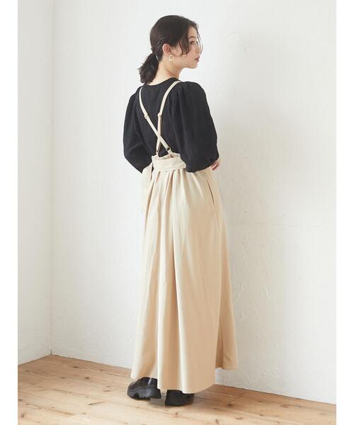 Sugar spoon（シュガースプーン）の「・SUGAR SPOON バッククロスジャンスカ＊（ワンピース・レディース・ベージュ/ブラック/アイボリー・FREE）」の10枚目の写真