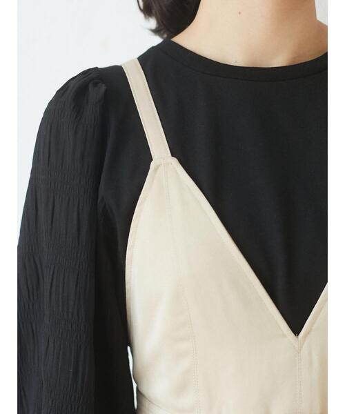 Sugar spoon（シュガースプーン）の「・SUGAR SPOON バッククロスジャンスカ＊（ワンピース・レディース・ベージュ/ブラック/アイボリー・FREE）」の7枚目の写真