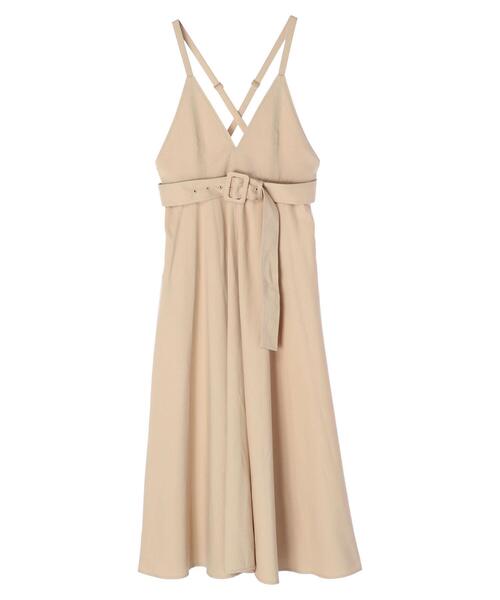 Sugar spoon（シュガースプーン）の「・SUGAR SPOON バッククロスジャンスカ＊（ワンピース・レディース・ベージュ/ブラック/アイボリー・FREE）」の6枚目の写真