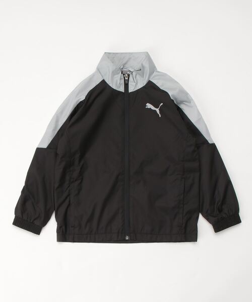 PUMA(プーマ)の「プーマ PUMA ACTIVE SPORTS ウラトリコット ジャケット_(ナイロンジャケット・キッズ・ネイビー/ブラック・130cm/120cm/140cm/150cm/160cm)」の2枚目の写真