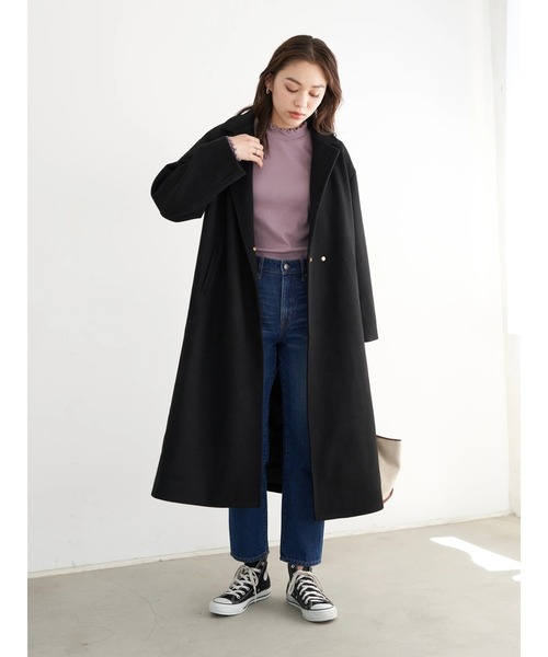 earth music&ecology（アースミュージックアンドエコロジー）の「チェスターコート ＊（チェスターコート・レディース・キャメル/ミント/ブラック・L/M）」の13枚目の写真