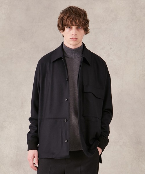 超高級★美品◎パブリックトウキョウ　ウール　ブルゾン　紺　S PUBLIC TOKYO（パブリックトウキョウ）の「スーパー100'sウール