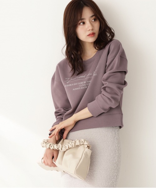 PROPORTION BODY DRESSING（プロポーションボディドレッシング）の「ロゴダンボールニット / 1211260510（Tシャツ/カットソー・レディース・ブラウン/ピンク・MEDIUM/SMALL）」の2枚目の写真