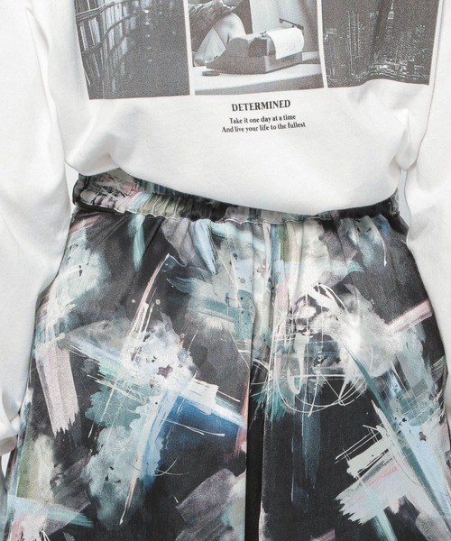 PAGEBOY（ページボーイ）の「キャンバスアートフレアスカート（スカート・レディース・ブラック系その他/ホワイト系その他・FREE）」の15枚目の写真