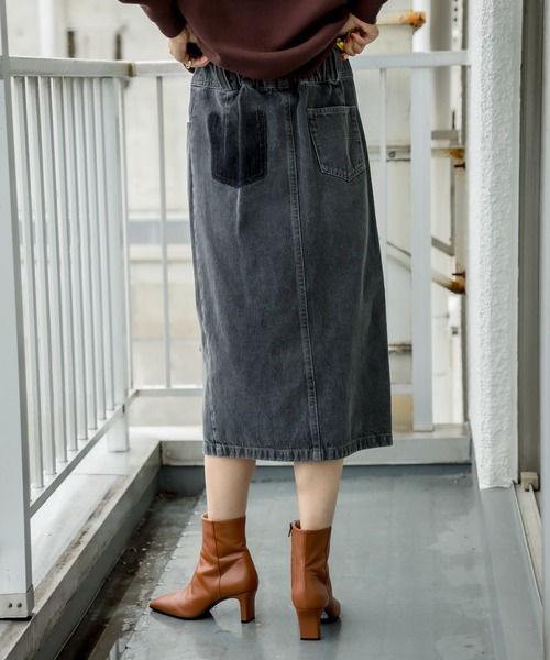 RIVE DROITE(リヴドロワ)の「大人の女性を美しく見せる フロントボタンデニムスカート(デニムスカート・レディース・ブラック/ブルー・38/36)」の15枚目の写真