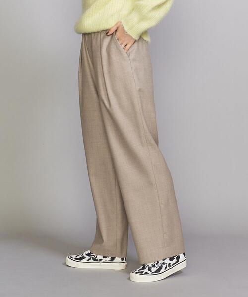 BEAUTY&YOUTH UNITED ARROWS(ビューティーアンドユースユナイテッドアローズ)の「BY サキソニータックワイド パンツ -ウォッシャブル-(その他パンツ・レディース・ナチュラル/ブラック/オフホワイト・S/M/L)」の8枚目の写真