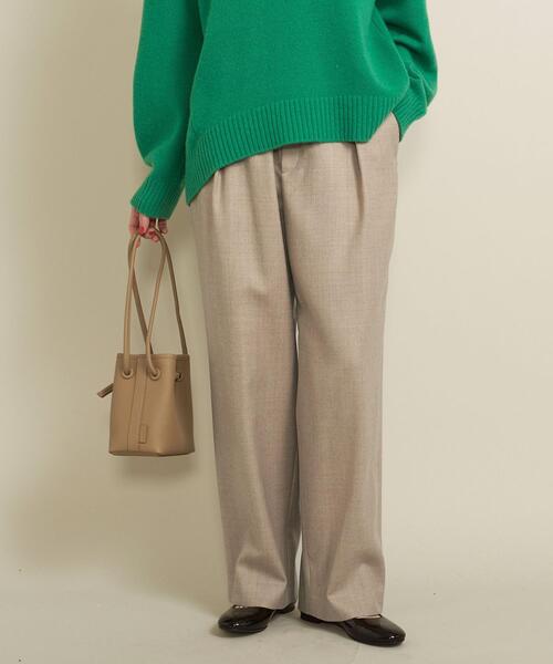 BEAUTY&YOUTH UNITED ARROWS(ビューティーアンドユースユナイテッドアローズ)の「BY サキソニータックワイド パンツ -ウォッシャブル-(その他パンツ・レディース・ナチュラル/ブラック/オフホワイト・S/M/L)」の12枚目の写真