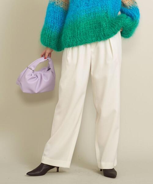 BEAUTY&YOUTH UNITED ARROWS(ビューティーアンドユースユナイテッドアローズ)の「BY サキソニータックワイド パンツ -ウォッシャブル-(その他パンツ・レディース・ナチュラル/ブラック/オフホワイト・S/M/L)」の5枚目の写真