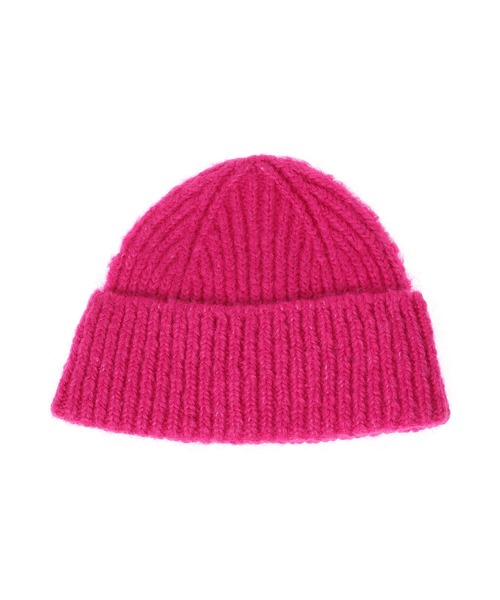 WE11DONE(ウェルダン)の「WE11DONE PINK EMBROIDERED LOGO METAL SHORT BEANIE WD-KH8-20-086-U-PK(ニットキャップ/ビーニー・レディース・ピンク・ONE SIZE)」の6枚目の写真