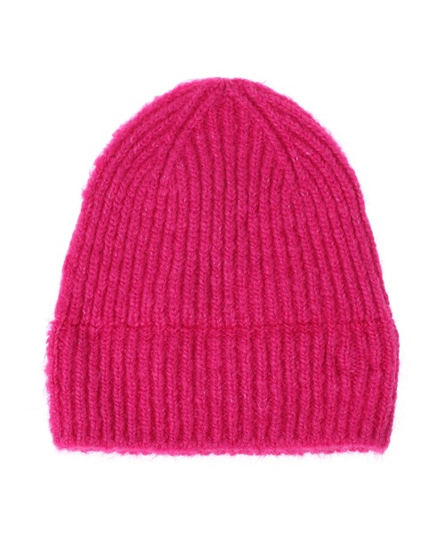 WE11DONE(ウェルダン)の「WE11DONE PINK EMBROIDERED LOGO METAL SHORT BEANIE WD-KH8-20-086-U-PK(ニットキャップ/ビーニー・レディース・ピンク・ONE SIZE)」の7枚目の写真