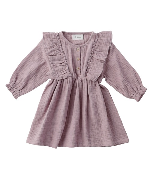 D.fesense（ディーフェセンス）の「ガーゼラッフルワンピース（ワンピース・キッズ・オフホワイト/ミント/ラベンダー・80ｃｍ/90cm）」の3枚目の写真