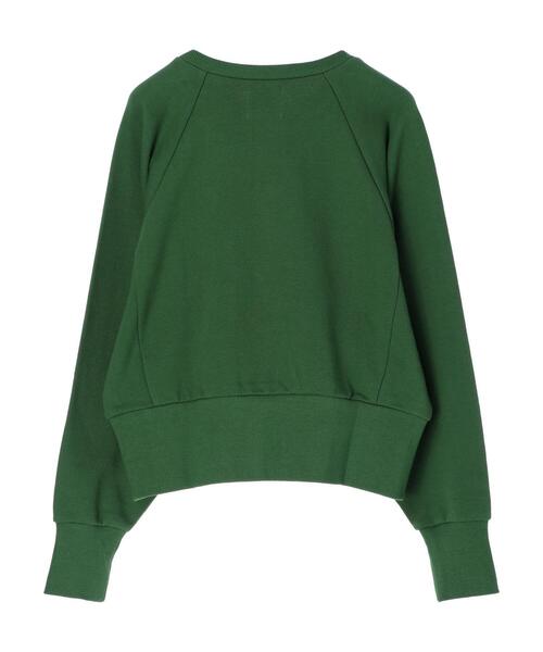 Green　Parks（グリーンパークス）の「裏毛ショート丈ロゴプルオーバー＊（スウェット・レディース・ダークグレー/杢グレー/グリーン・FREE）」の7枚目の写真