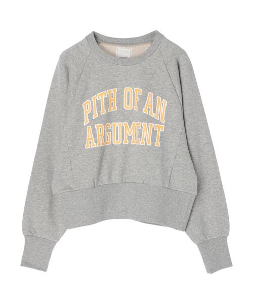 Green　Parks（グリーンパークス）の「裏毛ショート丈ロゴプルオーバー＊（スウェット・レディース・ダークグレー/杢グレー/グリーン・FREE）」の13枚目の写真