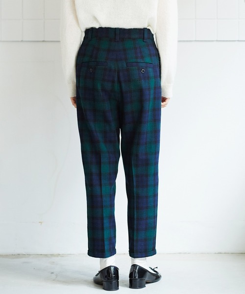 bulle de savon(ビュルデサボン)の「Recycle wool Twill パンツ(スラックス・レディース・ネイビー/マスタード・FREE)」の14枚目の写真