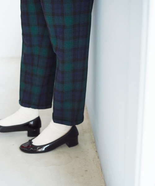 bulle de savon(ビュルデサボン)の「Recycle wool Twill パンツ(スラックス・レディース・ネイビー/マスタード・FREE)」の6枚目の写真