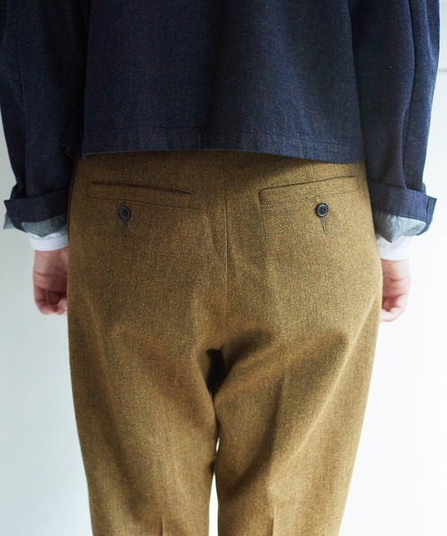 bulle de savon(ビュルデサボン)の「Recycle wool Twill パンツ(スラックス・レディース・ネイビー/マスタード・FREE)」の19枚目の写真