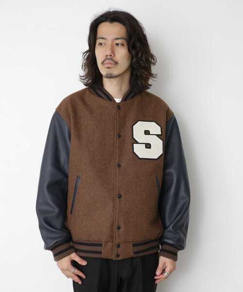 SKOOKUM（スクーカム）の「『別注』SKOOKUM×Sonny Label　Award JACKET（スタジャン・メンズ・ホワイト/ブラウン・LARGE/X-LARGE）」の9枚目の写真