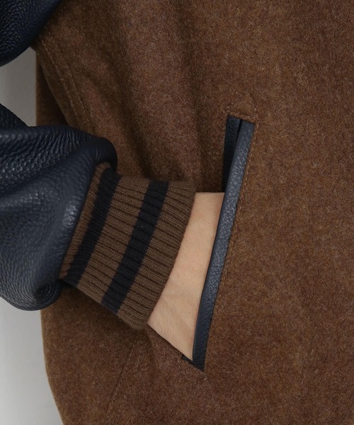 SKOOKUM（スクーカム）の「『別注』SKOOKUM×Sonny Label　Award JACKET（スタジャン・メンズ・ホワイト/ブラウン・LARGE/X-LARGE）」の7枚目の写真