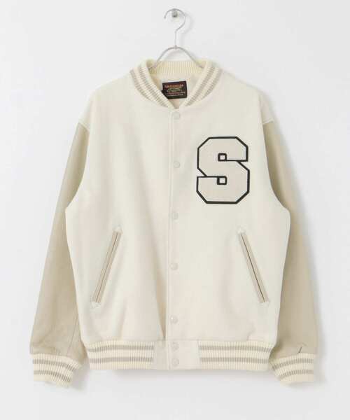 SKOOKUM（スクーカム）の「『別注』SKOOKUM×Sonny Label　Award JACKET（スタジャン・メンズ・ホワイト/ブラウン・LARGE/X-LARGE）」の16枚目の写真