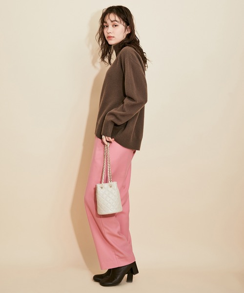 MADEMOISELLE ROPE'（マドモアゼル ロペ）の「<春まで使える>バックレースアップワイドパンツ（その他パンツ・レディース・ピンク/ブラウン系その他・38/36）」の17枚目の写真