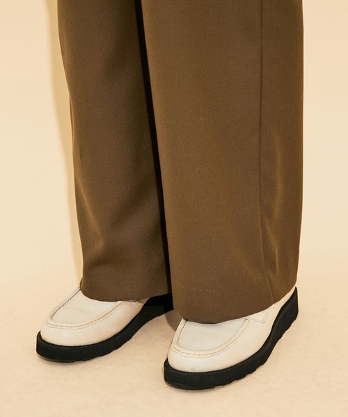 MADEMOISELLE ROPE'（マドモアゼル ロペ）の「<春まで使える>バックレースアップワイドパンツ（その他パンツ・レディース・ピンク/ブラウン系その他・38/36）」の15枚目の写真