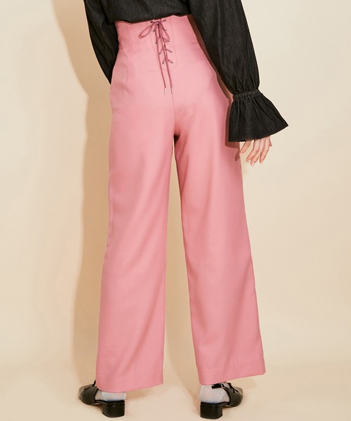 MADEMOISELLE ROPE'（マドモアゼル ロペ）の「<春まで使える>バックレースアップワイドパンツ（その他パンツ・レディース・ピンク/ブラウン系その他・38/36）」の21枚目の写真